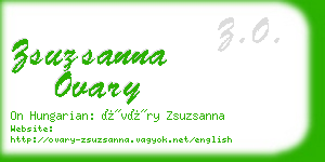 zsuzsanna ovary business card